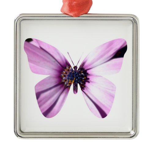 Flower Butterfly Metal Ornament