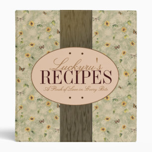 Flower & Butterfly Recipe Binder