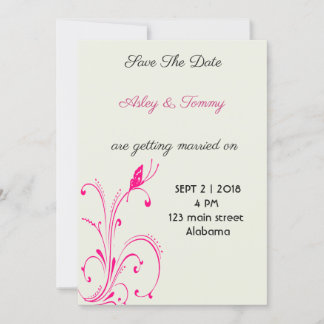 Flower Butterfly Save The Date