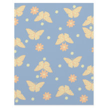Flower & Butterfly Scrapbook paper