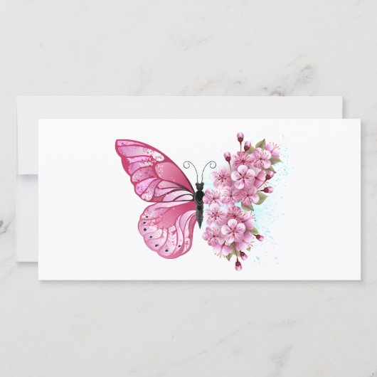 Flower Butterfly with Pink Sakura (Front)