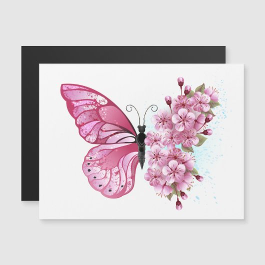 Flower Butterfly with Pink Sakura (Front/Back)