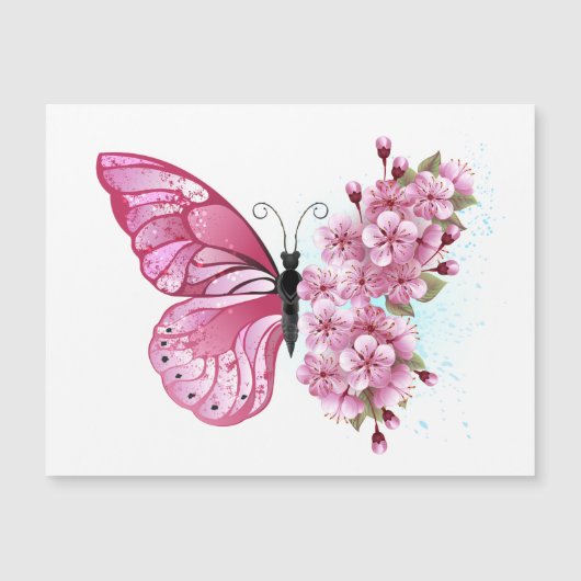 Flower Butterfly with Pink Sakura (Front)