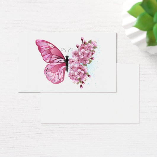 Flower Butterfly with Pink Sakura (Desk)
