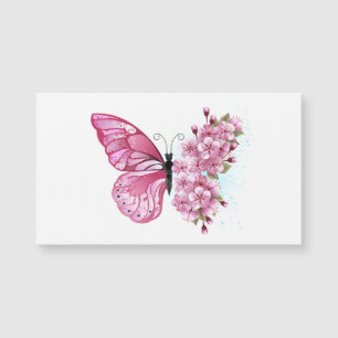 Flower Butterfly with Pink Sakura