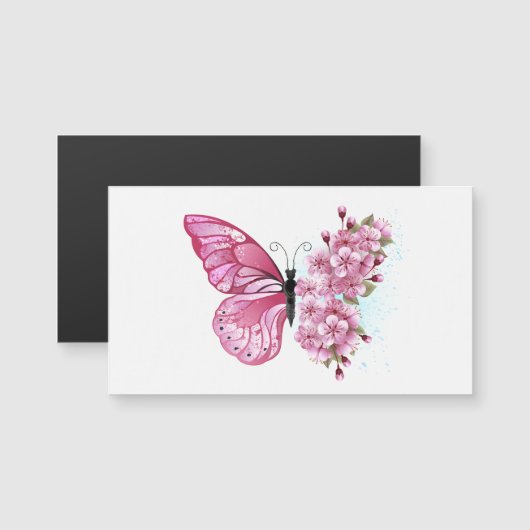 Flower Butterfly with Pink Sakura (Front/Back)