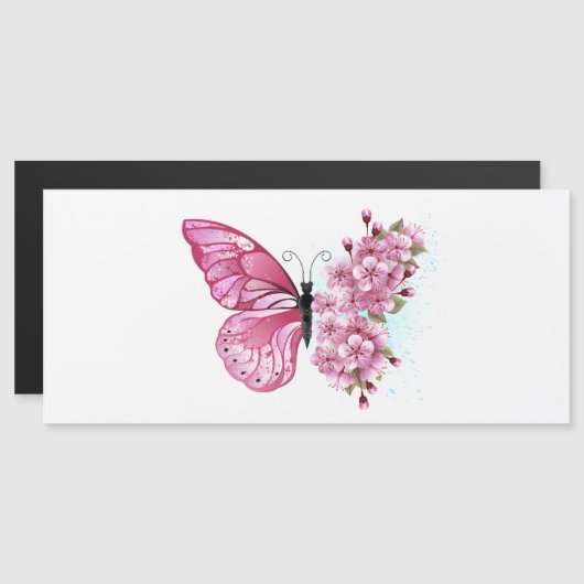 Flower Butterfly with Pink Sakura (Front/Back)
