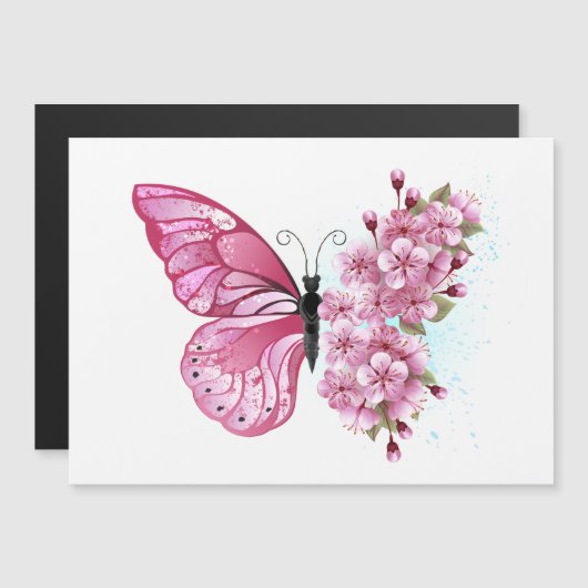 Flower Butterfly with Pink Sakura (Front/Back)
