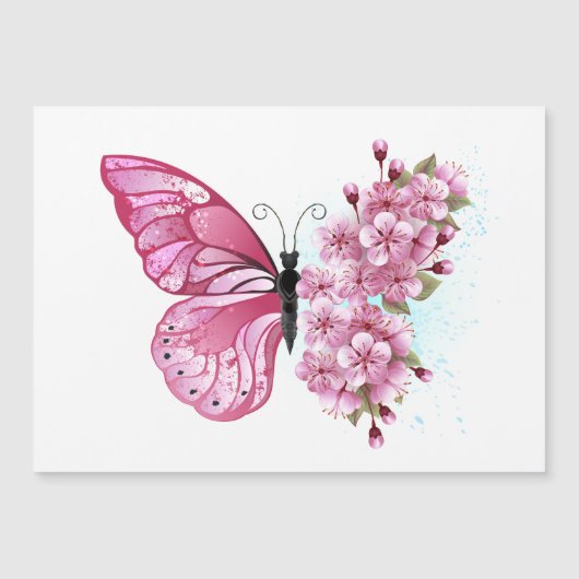 Flower Butterfly with Pink Sakura (Front)
