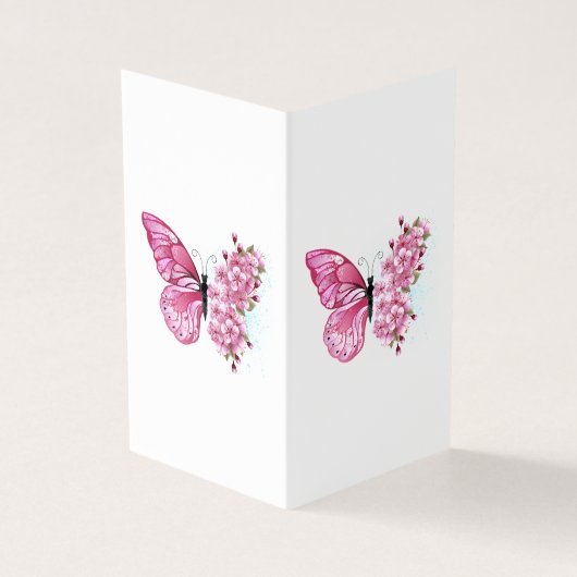Flower Butterfly with Pink Sakura (Outside)