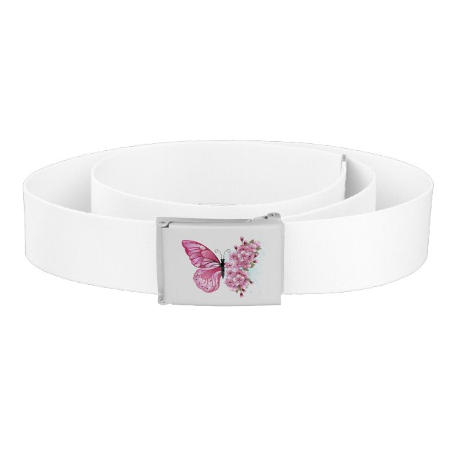 Flower Butterfly with Pink Sakura Belt (Coil)