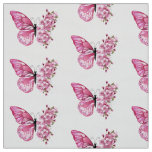 Flower Butterfly with Pink Sakura Fabric
