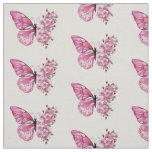 Flower Butterfly with Pink Sakura Fabric