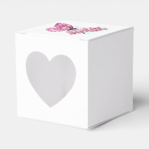 Flower Butterfly with Pink Sakura Favor Boxes