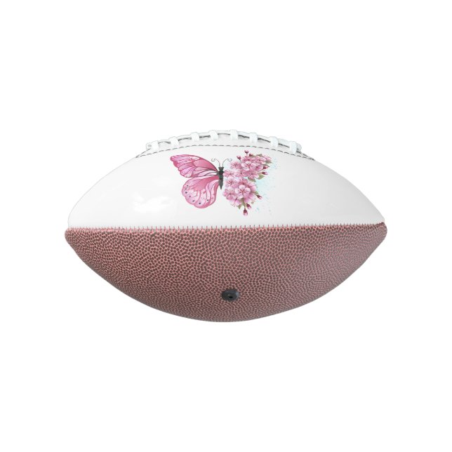 Flower Butterfly with Pink Sakura Football (Rotated 270)