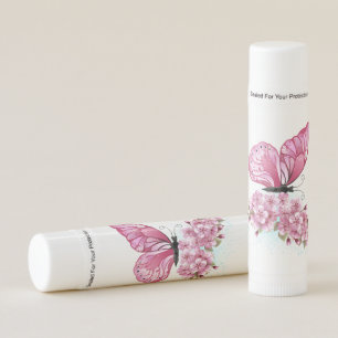 Flower Butterfly with Pink Sakura Lip Balm