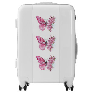 Flower Butterfly with Pink Sakura Luggage