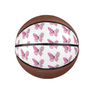 Flower Butterfly with Pink Sakura Mini Basketball
