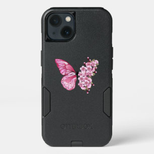 Flower Butterfly with Pink Sakura iPhone 13 Case