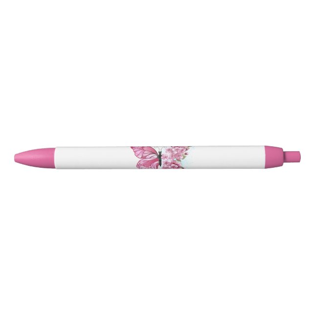 Flower Butterfly with Pink Sakura Pen (Front)