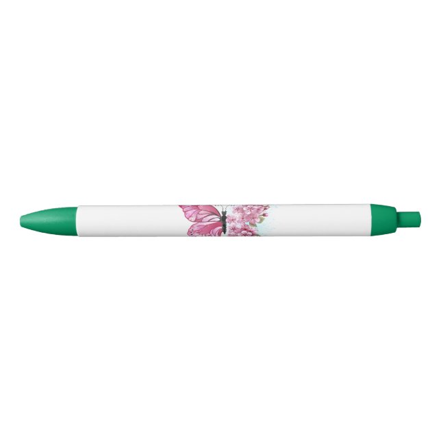 Flower Butterfly with Pink Sakura Pen (Front)