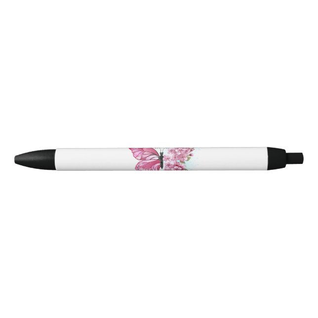 Flower Butterfly with Pink Sakura Pen (Front)