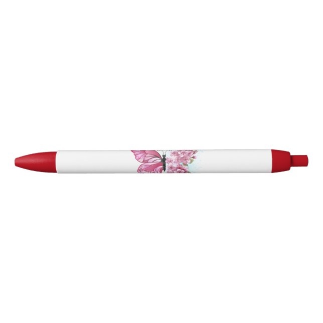 Flower Butterfly with Pink Sakura Pen (Front)