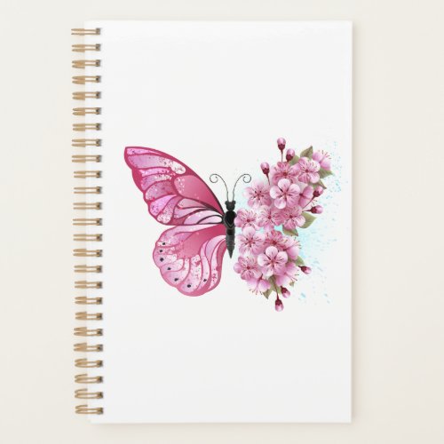 Flower Butterfly with Pink Sakura Planner