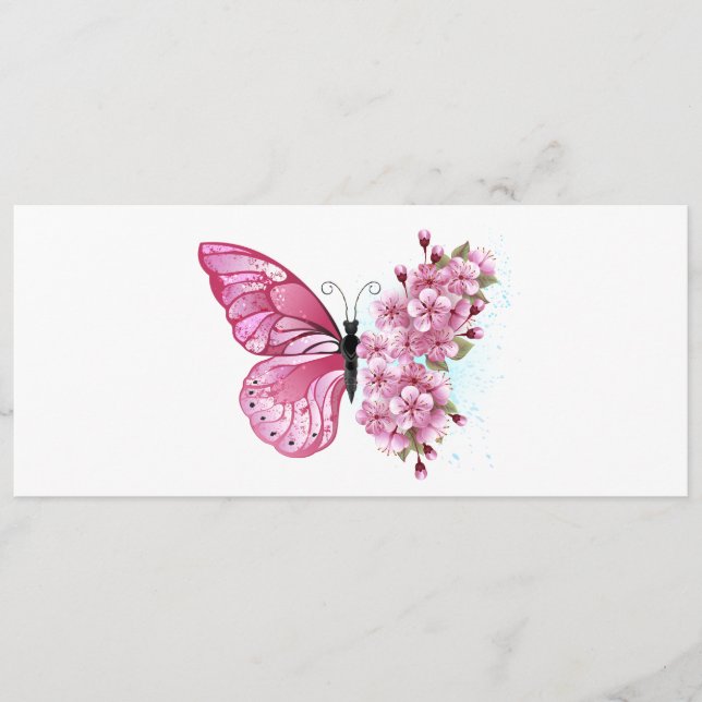 Flower Butterfly with Pink Sakura Program (Front)