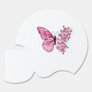 Flower Butterfly with Pink Sakura Sign