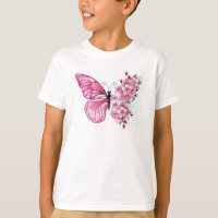 Flower Butterfly with Pink Sakura