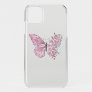 Flower Butterfly with Pink Sakura iPhone 11 Case