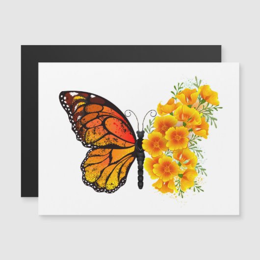 Flower Butterfly with Yellow California Poppy (Front/Back)