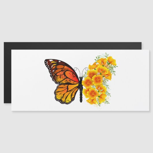 Flower Butterfly with Yellow California Poppy (Front/Back)