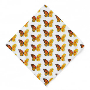 Flower Butterfly with Yellow California Poppy Bandana