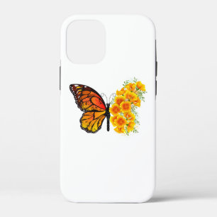 Flower Butterfly with Yellow California Poppy iPhone 12 Mini Case