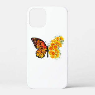 Flower Butterfly with Yellow California Poppy iPhone 12 Mini Case