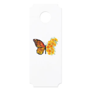 Flower Butterfly with Yellow California Poppy Door Hanger