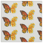 Flower Butterfly with Yellow California Poppy Fabric