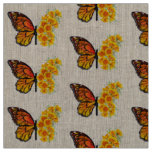 Flower Butterfly with Yellow California Poppy Fabric