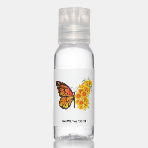 Flower Butterfly with Yellow California Poppy Hand Sanitizer
