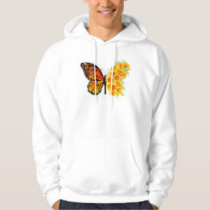 Flower Butterfly with Yellow California Poppy Hoodie