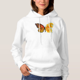 Flower Butterfly with Yellow California Poppy Hoodie