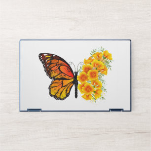 Flower Butterfly with Yellow California Poppy HP Laptop Skin