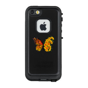 Flower Butterfly with Yellow California Poppy LifeProof FRĒ iPhone SE/5/5s Case