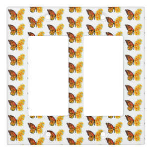 Flower Butterfly with Yellow California Poppy Light Switch Cover