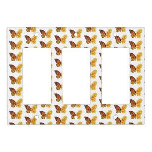 Flower Butterfly with Yellow California Poppy Light Switch Cover