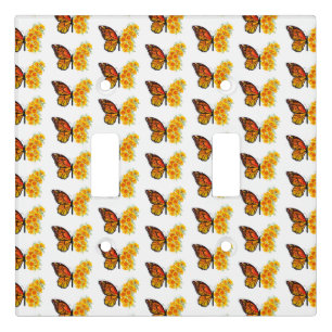 Flower Butterfly with Yellow California Poppy Light Switch Cover