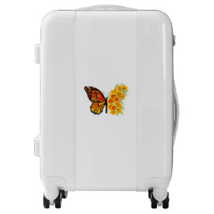 Flower Butterfly with Yellow California Poppy Luggage