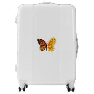 Flower Butterfly with Yellow California Poppy Luggage